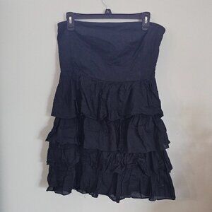 Express Black Strapless Mini Dress